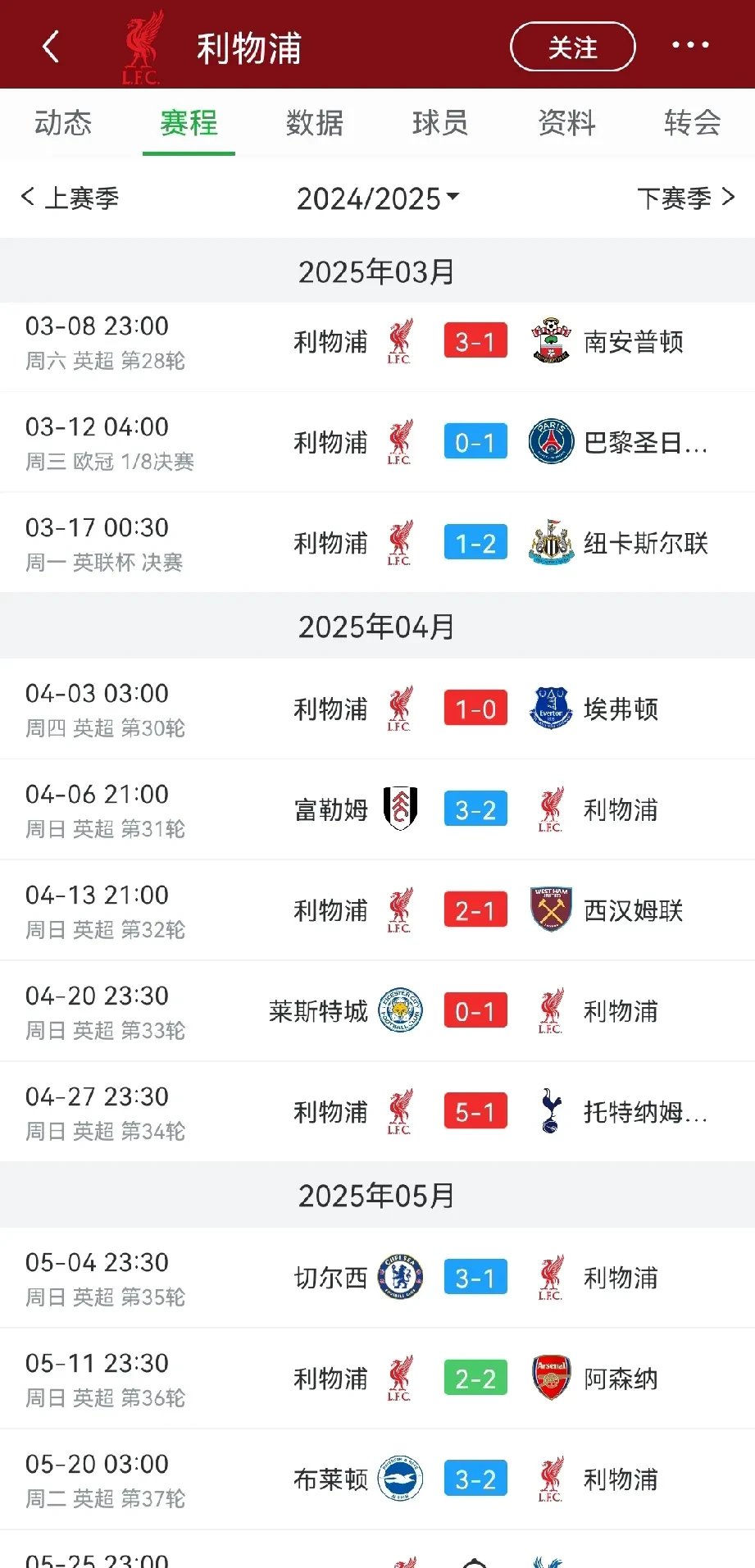 利物浦遭遇客场失利无缘斩获分的简单介绍